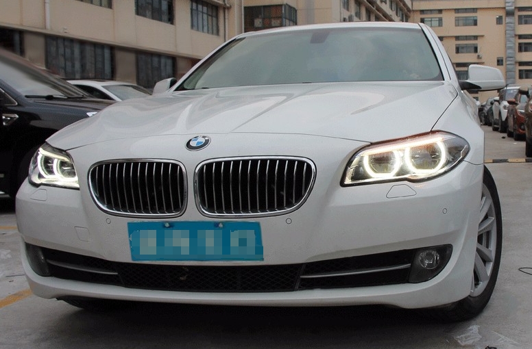 寶馬5系車燈總成升級改裝案例